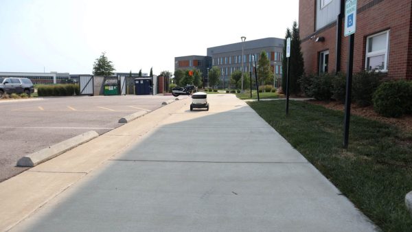 The Starship food delivery robot is a new innovation that was introduced to Wichita State in fall 2023. The Starship robots were later withdrawn from campus in summer 2026. (File photo)