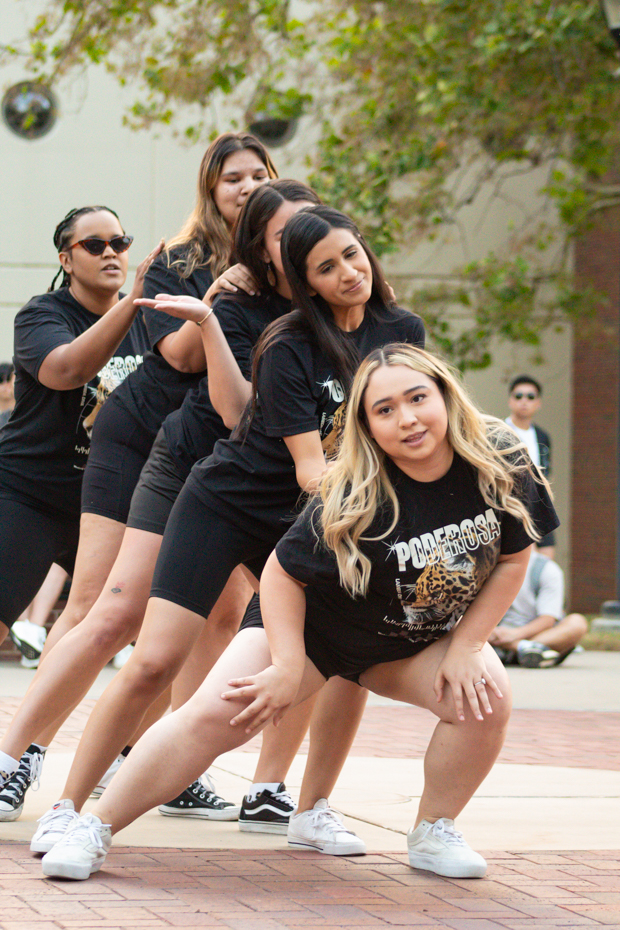 Lambda Pi Upsilon performs for the Yard Show crowd in Echo Circle. They performed on Aug. 29 as part of the Greek Life event.