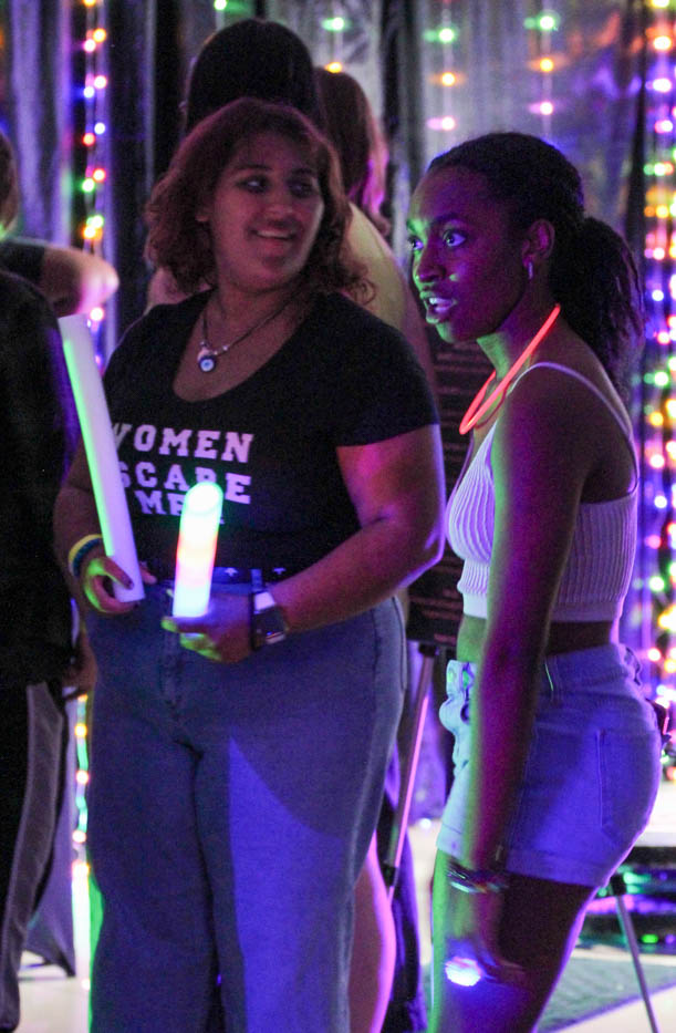 Attendees of the Glow Party, hosted on Aug. 31, were all given glow sticks. The event went on from 8 p.m. to 11 p.m.