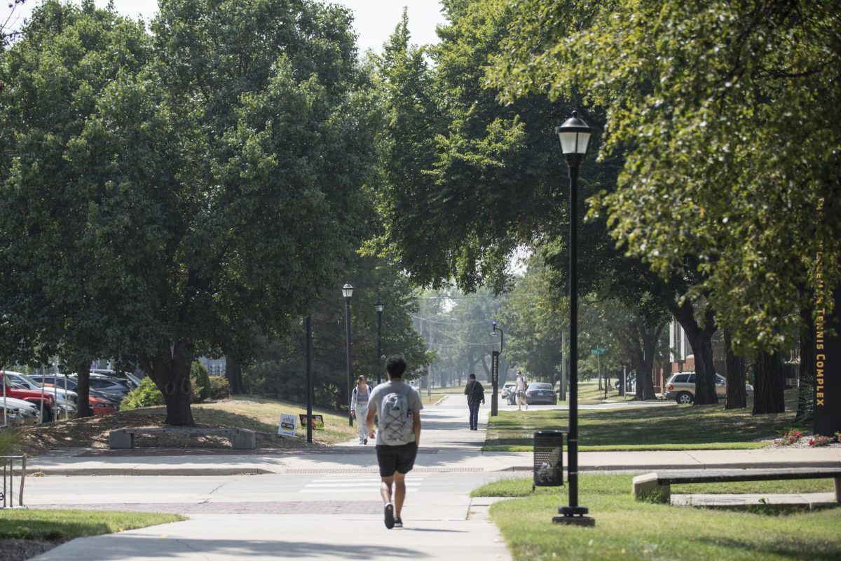 The Wichita State campus on Sept. 7. Since Sept. 6, Wichita has been experiencing unhealthy air quality, which is due to wildfires in Canada. 