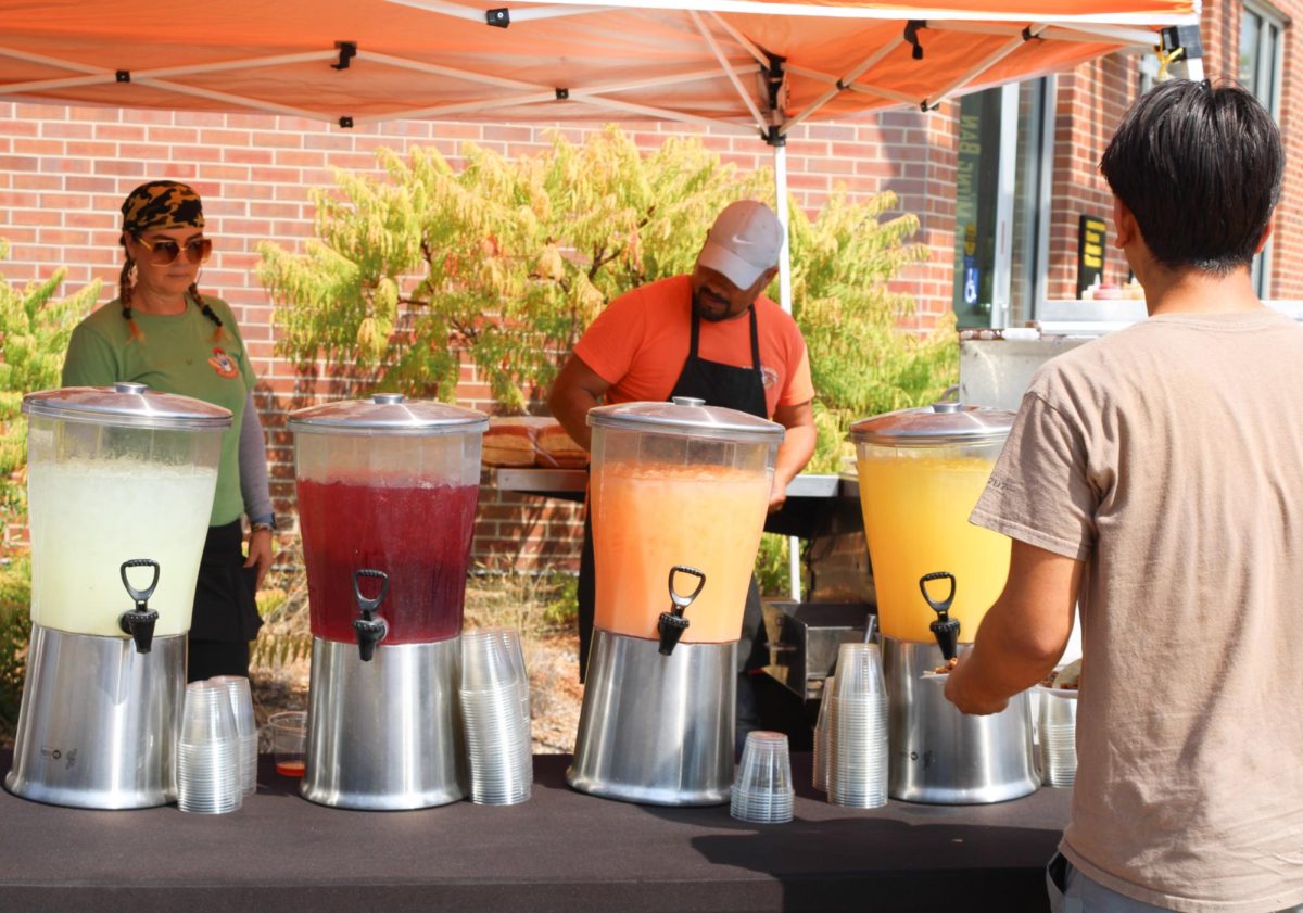 Latino Hot Dogs offers a variety of Aguas Frescas to pair with a meal. Latino Hot Dogs were one of three buisnesses at SGAs Food Truck Friday on Sept. 8.