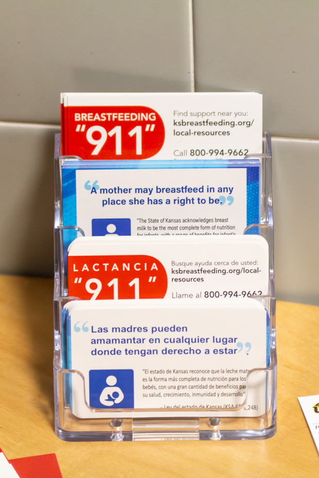 The Ulrich Museum of Arts lactation bathroom provides breastfeeding information for mothers.