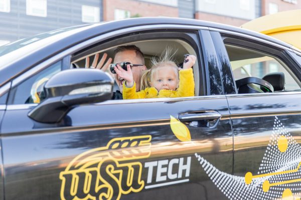 Representatives from WSU Tech walked in the Shocktoberfest Parade on Oct. 6. Members of WSU Tech marched with banners, a model airplane, and a car.