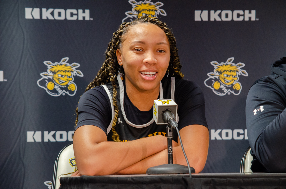 TreZure Jobe talks about her return to the shockers. On Oct. 16, WSU hosted a press conference for the womens basketball team for the upcoming season.