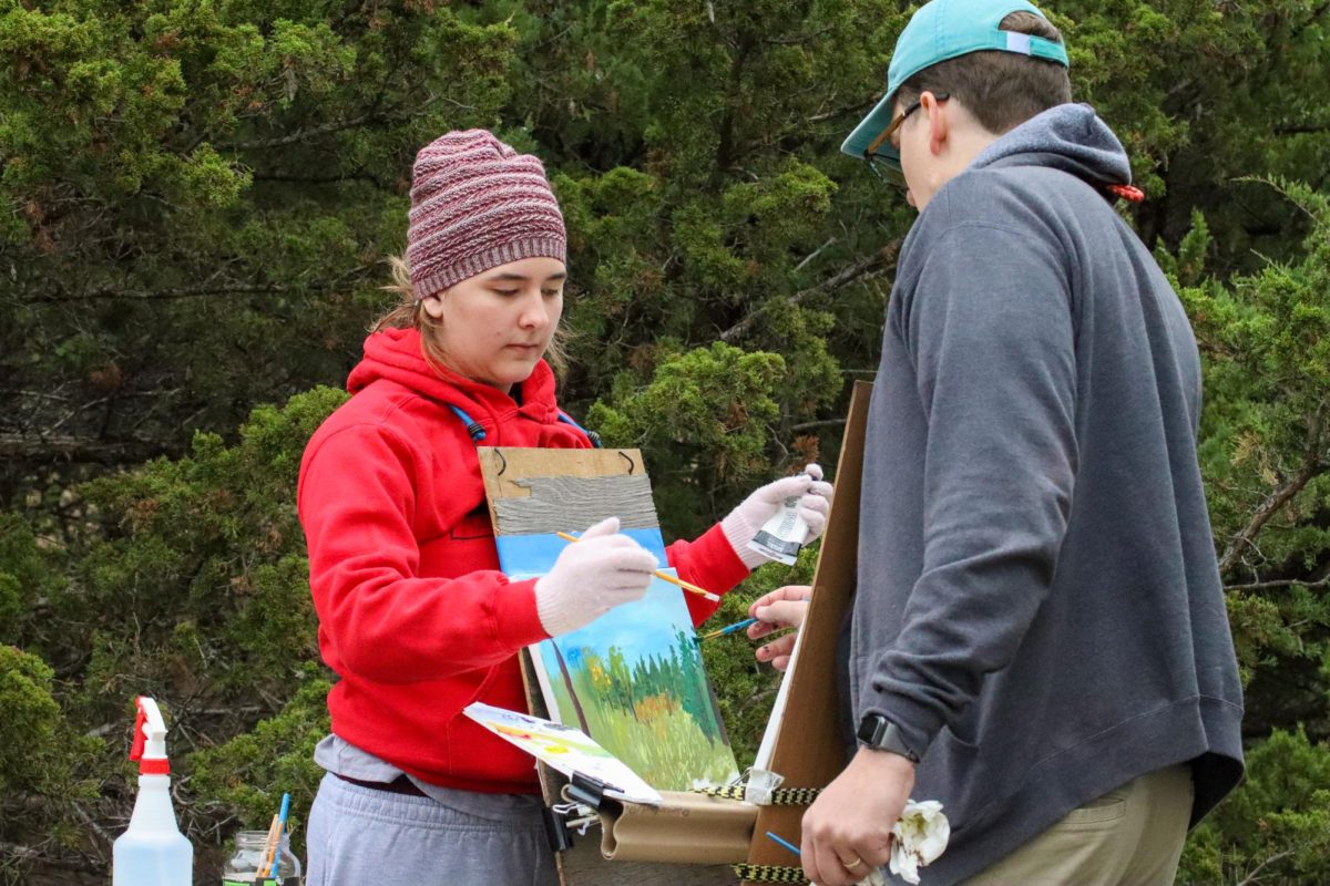 Couple Daniel and Aubrey Mealiff participate as artists in the event at the Great Plains Nature Center.
