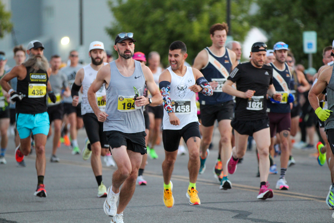 The Prairie fire marathon runners and half marathon runners start their race at 7:30 a.m. in downtown Wichita on Oct. 8. There were 293 marathon runners and 802 half marathon runners.
