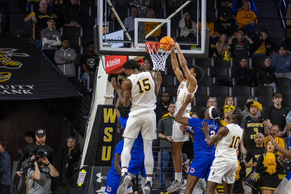 Redshirt junior guard Harlond Beverly dunks on Southern Methodist University on Jan. 28. He scored total of 14 points during his 35 minutes on the court.