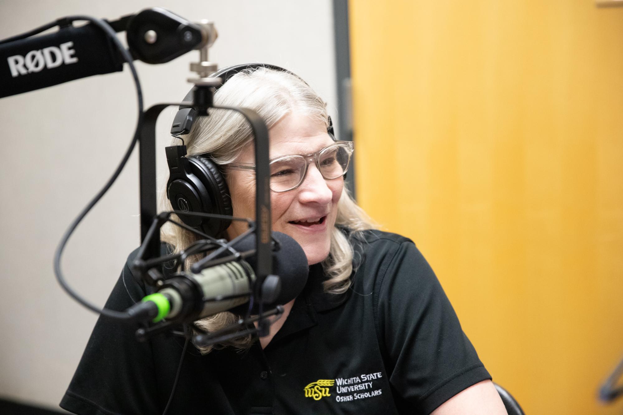 Pamela ONeal responds to an interview question for The Sunflowers podcast. ONeal is the associate director of student engagement for the Office of Online and Adult Learning.