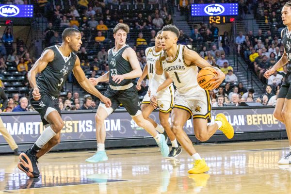 Xavier Bell plays in Charles Koch Arena against Rice on March 2.