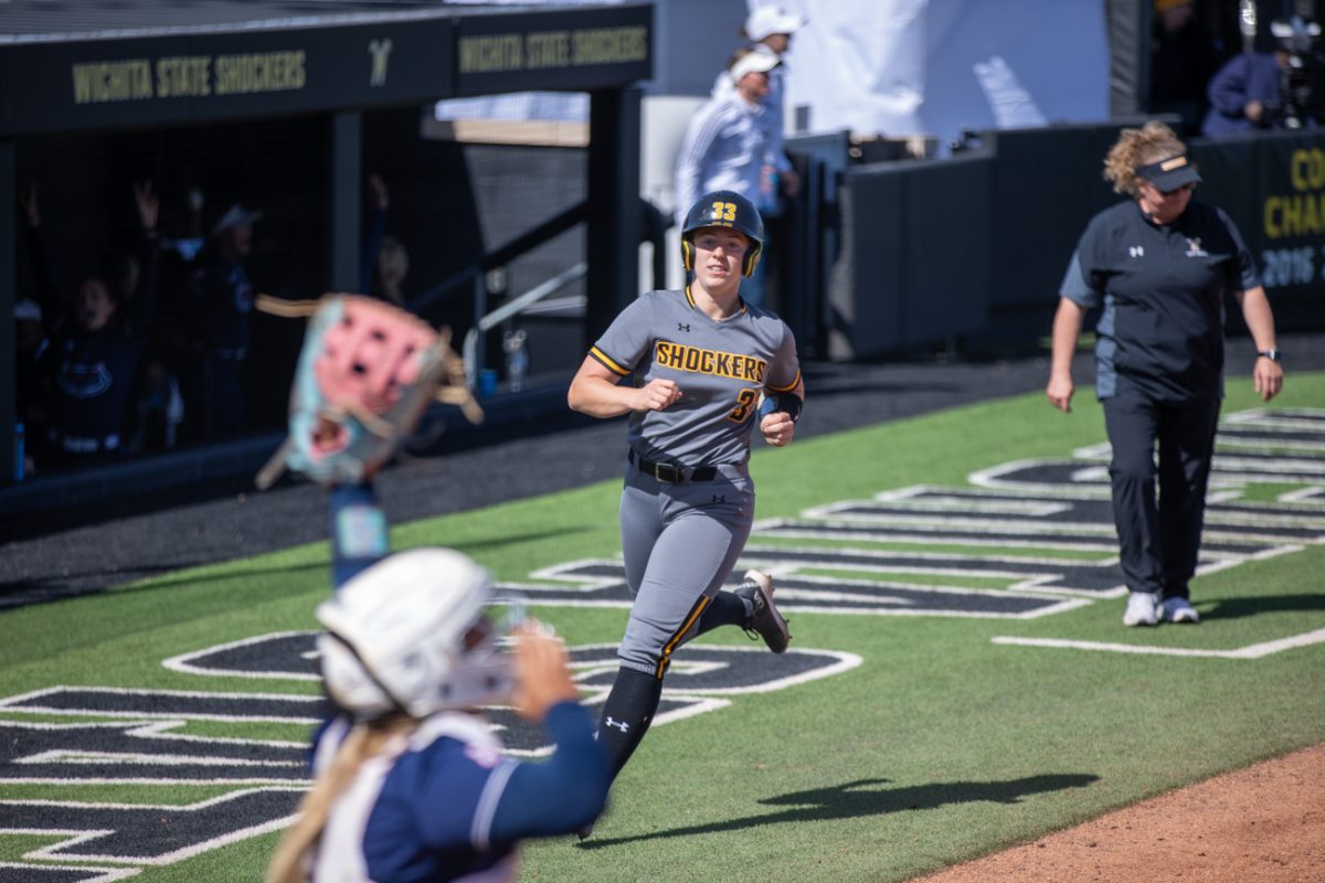Caroline Tallent runs to home plate on March 10 during the game against Florida Atlamtic.