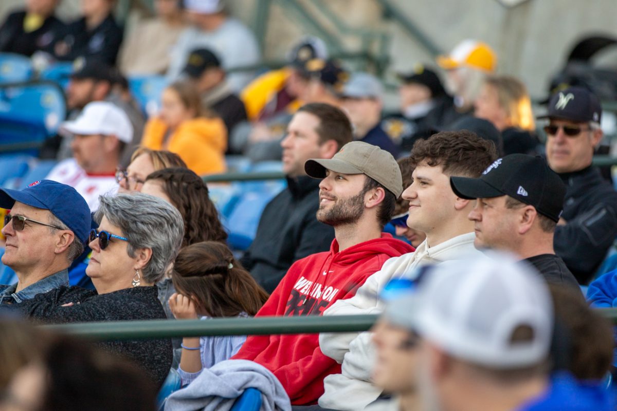 The crowd watches Wichita State baseball take on Nebraska on March 12 in Eck Stadium.