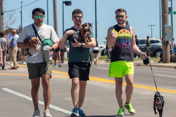 Some brought their dogs to enjoy the Open Streets ICT event, which blocked off over two miles of 17th street. The event took place on April 14 and aims to bolster community engagement. 