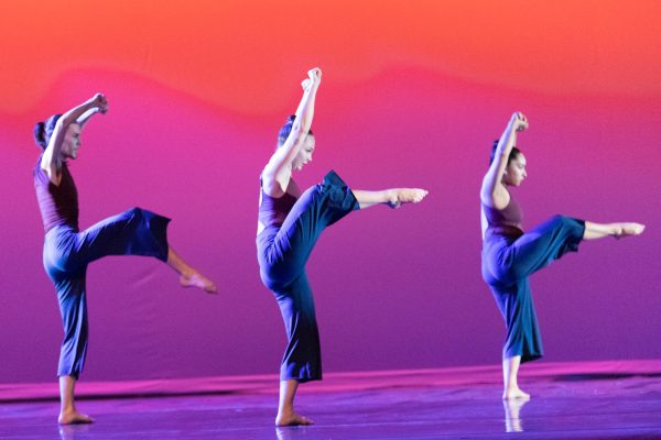 Dancers perform Clear Elevation (World Premiere) by guest choreographer Darrell Grand Moultrie at the Wichita Contemporary Dance Theater on April 25. The show was held in Wilner Auditorium from April 25 to 28.