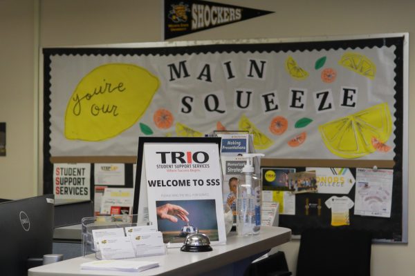 Trio office, located in Grace Wilki Hall, on April 29. Trio provides services to students from first generation and limited income families as well as students with disabilities.