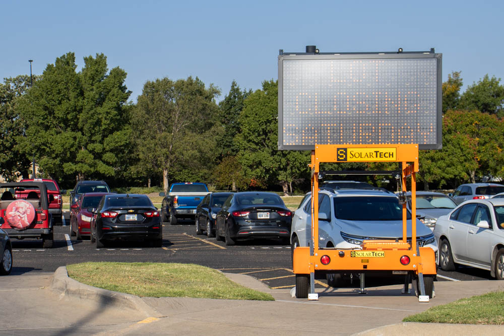 A sign reading "Lot closes Saturday" is displayed outside of Lot 1, located near Hillside St. The lot will close on Sept. 13 and will reopen the following Sunday.