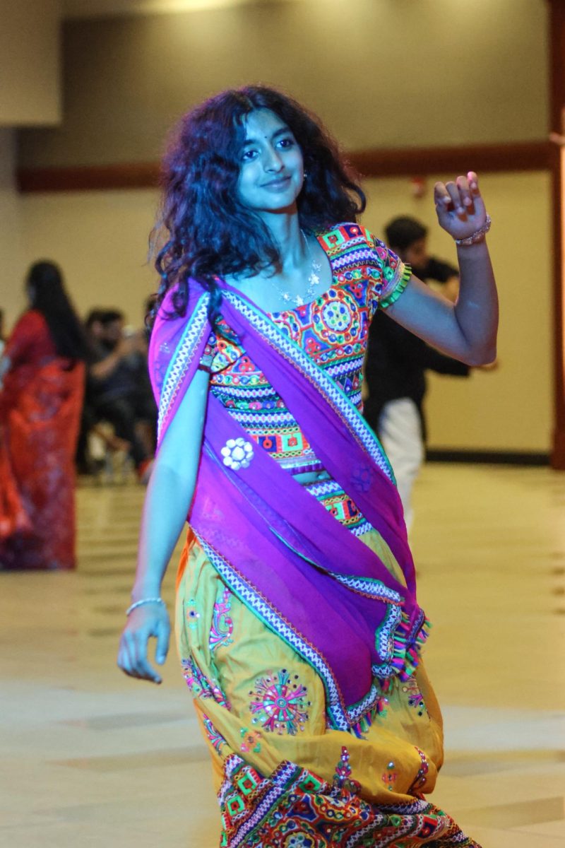 Ananya Grandikaota sways to the vibrant and rhythmic sounds of Gujarati folk music. The music used for Garba and Dandiya Raas is designed to energize and inspire the dancers.
