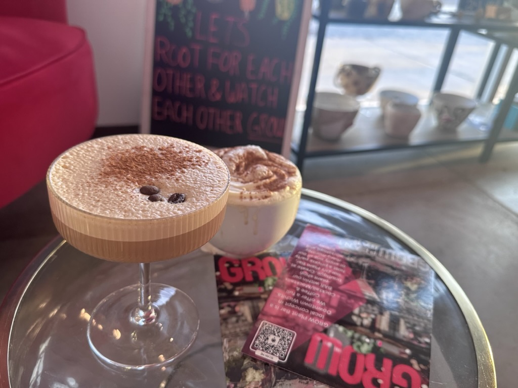 The new "Pumpkin-tini" drink at GROW,  located at 320 S Market St. GROW contains three versions of the espresso martini for their fall menu: the Pumpkin-tini, Dirty Chai-tini and the How You Doin' drink.