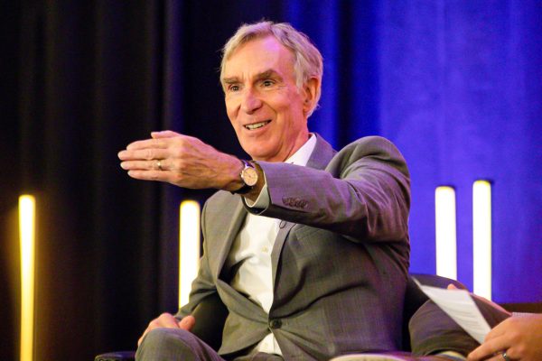 Bill Nye talks about the evolution of technology and the importance of curiosity and storytelling in education. Nye was the keynote speaker for the Ad Astra Summit, an event that centers on technology related issues in the city, state and country.