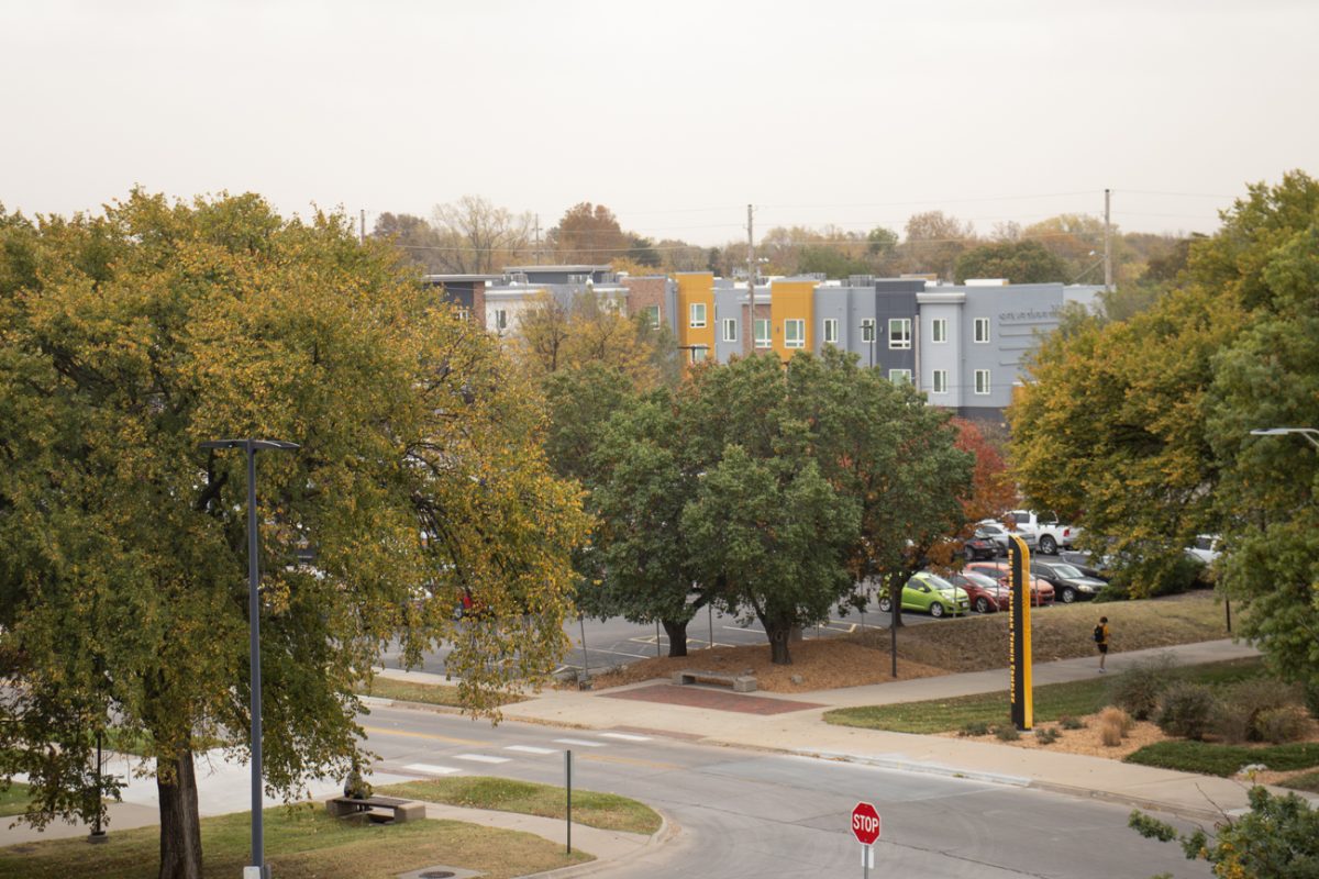 17th Street right next to the Wichita State campus. Several apartment complexes and other housing options are located just off campus.