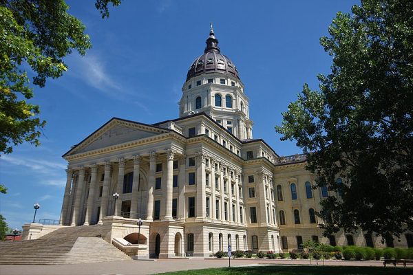 The Kansas State Capitol building.