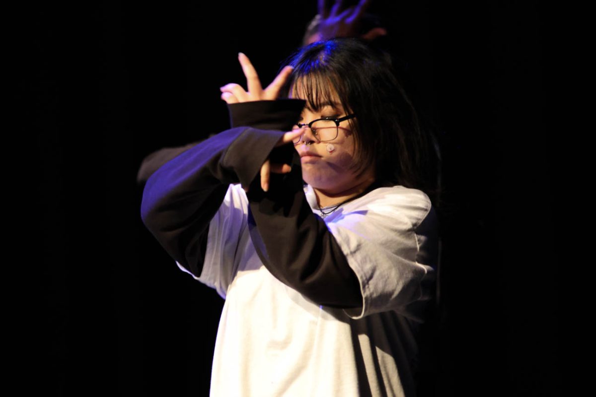 Diane Intha performs during the BSU Talent Show as part of the "Dream Team" dance group.