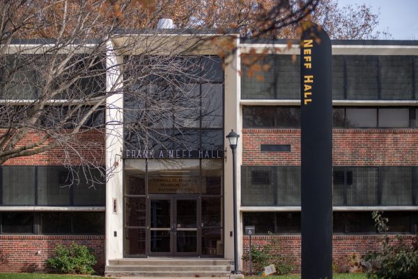 Neff Hall on Nov. 22. Neff Hall is slated to be demolished in Wichita State's 10 year plan.