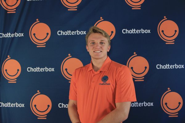 Grant Johnson at the launch of his new app, Chatterbox. | Photo courtesy of Grant Johnson 