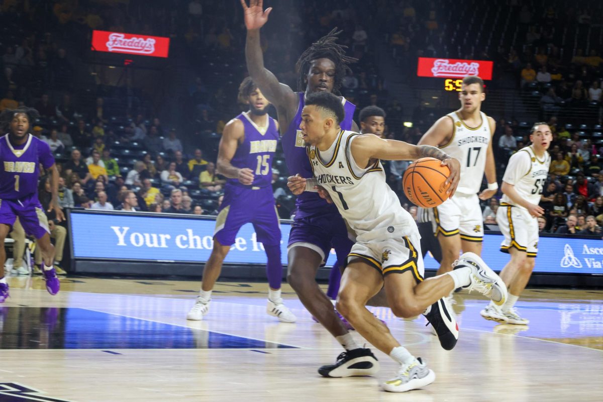 Senior guard Xavier Bell drives into the lane on Dec. 4. Bell scored six points in the win against Alcorn State.
