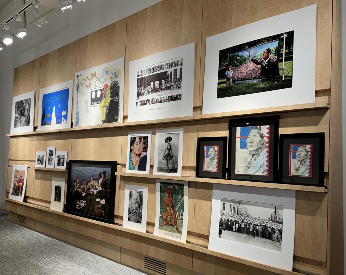 Overlook of the Martin Luther King Jr. pop-up exhibit housed in the Ulrich Museum of Art. The now closed exhibit hosed pieces done by artists who are from underrepresented communities and dealt with activism. / Photo Courtesy of Taryn Trapani