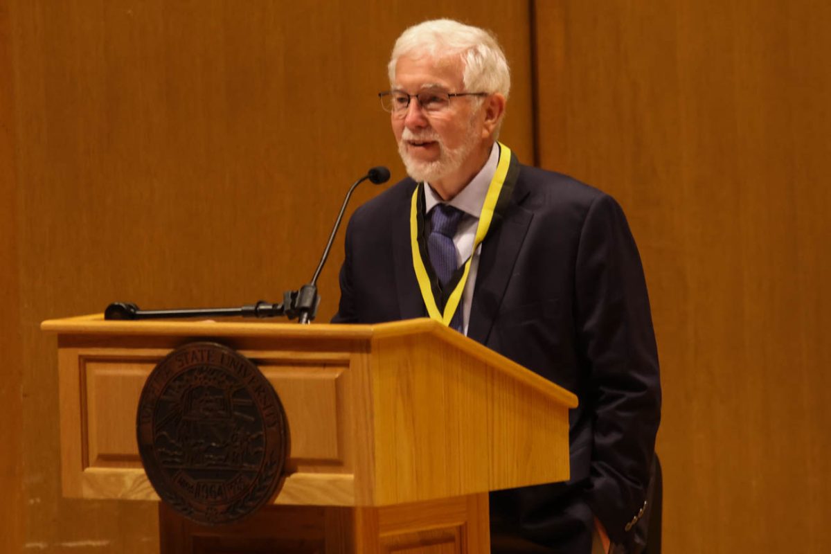 Bill Simon, a 1971 graduate of Wichita State, was inducted into the Fairmount Hall of Fame on Feb. 4. 