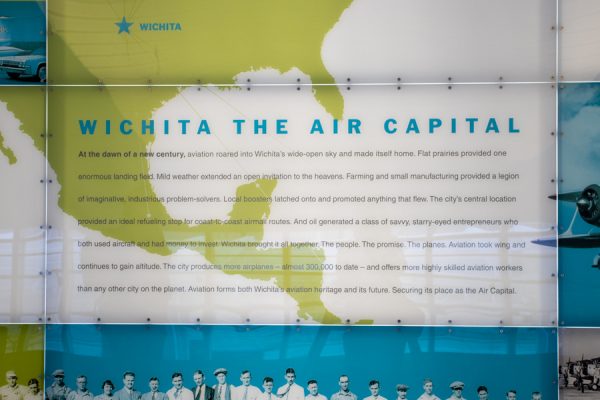 The "Wichita the Air Capital " sign stands at the Wichita Dwight D. Eisenhower National Airport.