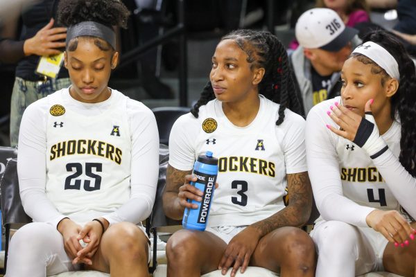 Sophomore guard Salese Blow, junior guard Princess Anderson and forward Jayla Murray wait to be introduced as starters against Rice University. The trio combined for 25 points in the win against the Owls.