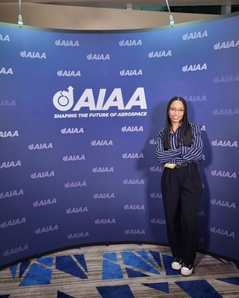 Kiora Joseph at the AIAA SciTech conference (courtesy of Joseph)