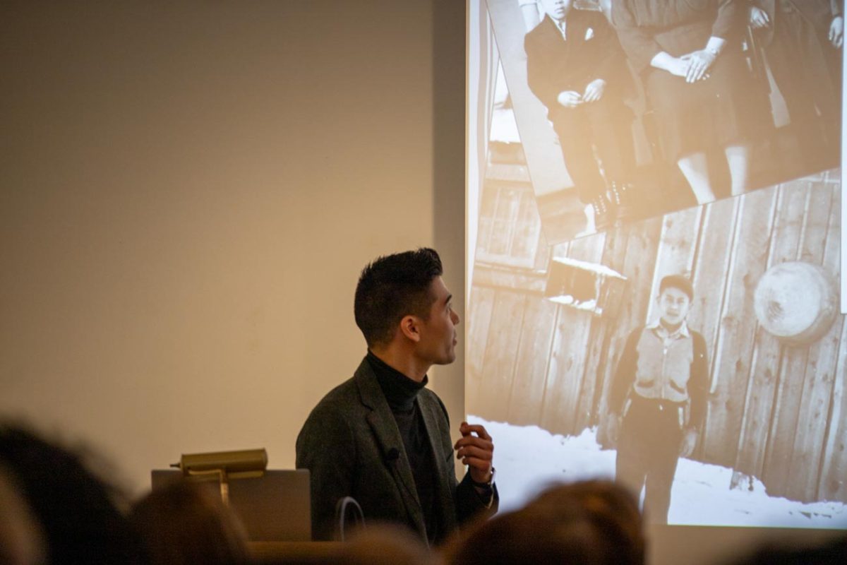 Michael Prior, an emerging poet, read out poetry from his books. The event took place at the Ulrich Museum.