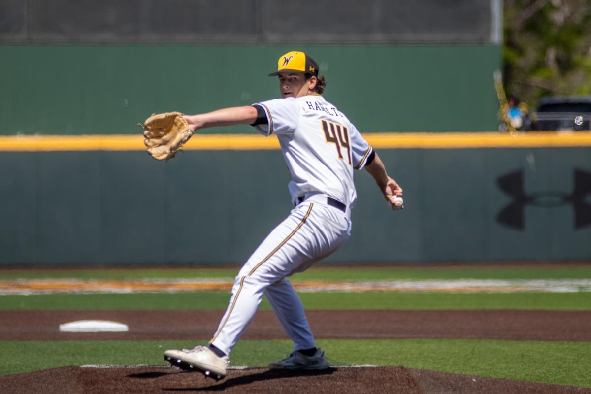 Brady Hamilton pitches for Wichita State on May 3. The Shockers lost, 6-1, against the East Carolina Pirates.