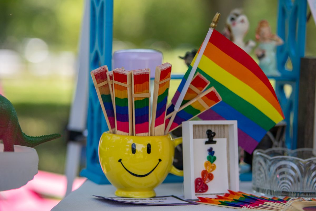 Pride colors were placed in various vendors' tents for the Big Gay Market on June 8. The event takes place annually in Wichita.