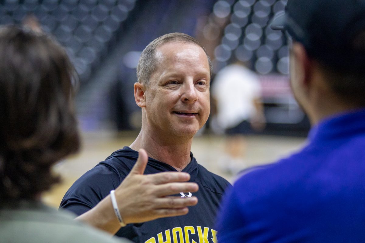 Wichita State head men's basketball coach Paul Mills talks about offseason preparation on June 19. Mills has amassed a 34-34 record through his first two seasons as the Shockers' head coach.