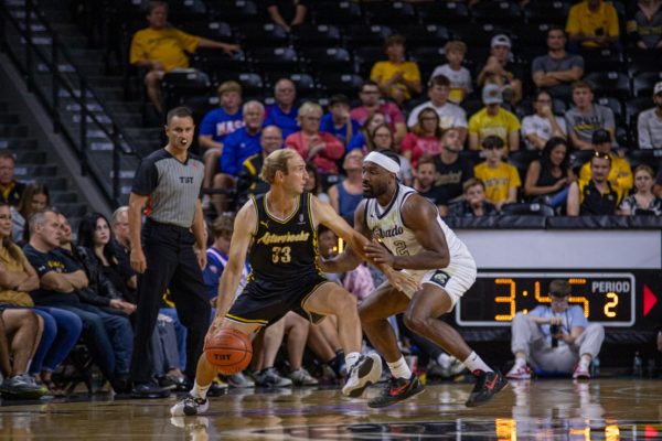 AfterShocks guard Conner Frankamp tries finding an open teammate against Team Colorado on July 22, 2024.