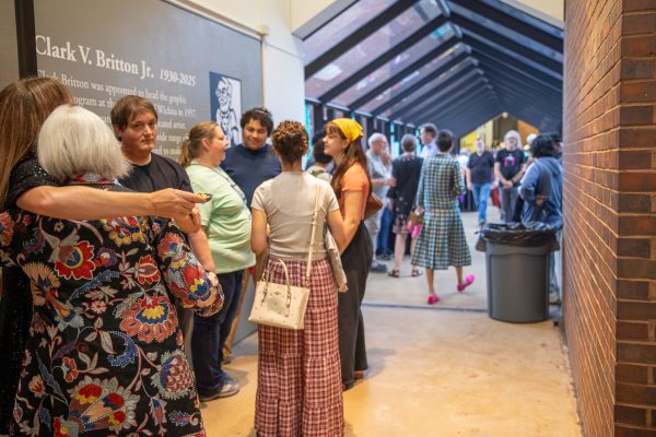 The Fall 2025 Exhibition Opening Celebration at the Ulrich Museum of Art made for an evening of connections and artistic discussion. Art students, patrons and enthusiasts mingled among the museum's displays.