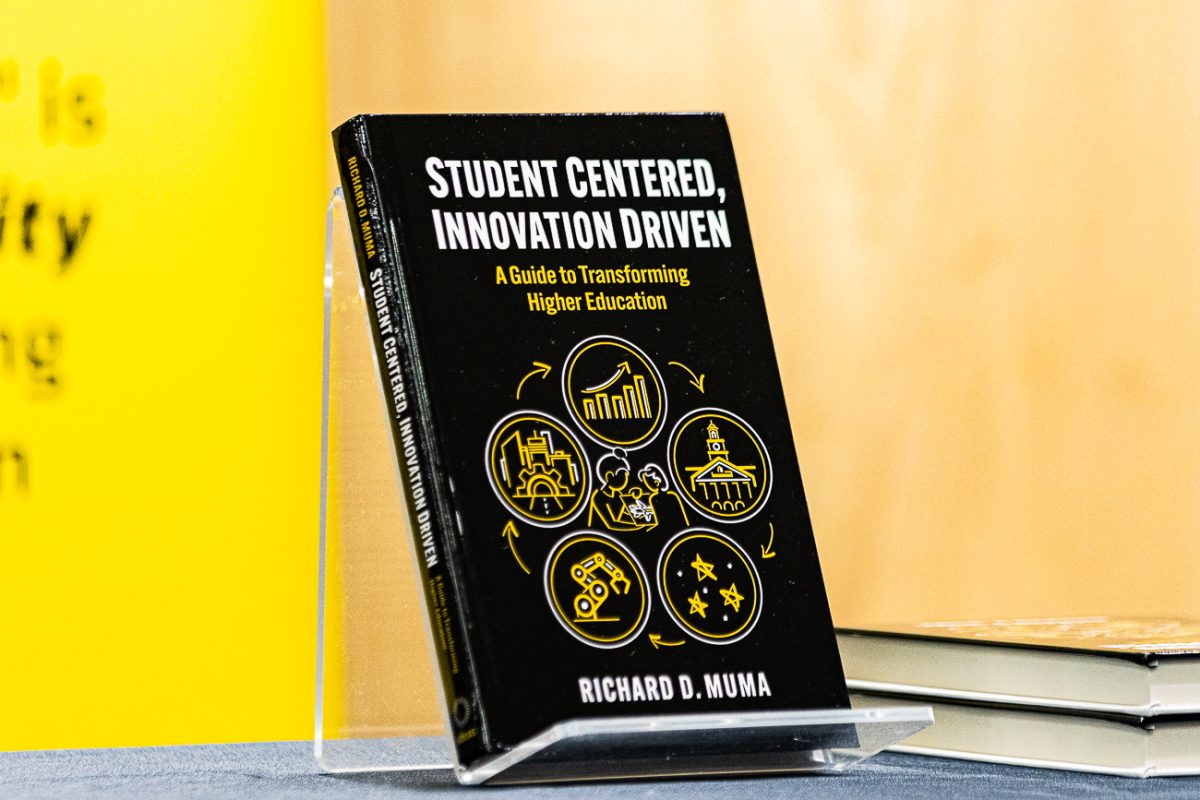 "Student Centered, Innovation Driven," by university president Richard Muma. The book released on Aug. 26.