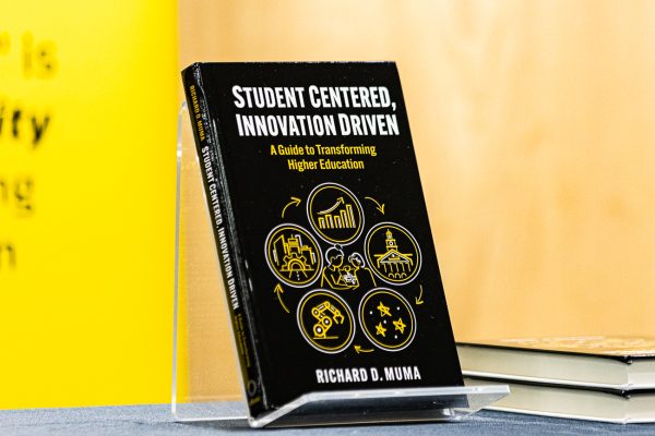 "Student Centered, Innovation Driven," by university president Richard Muma. The book released on Aug. 26.