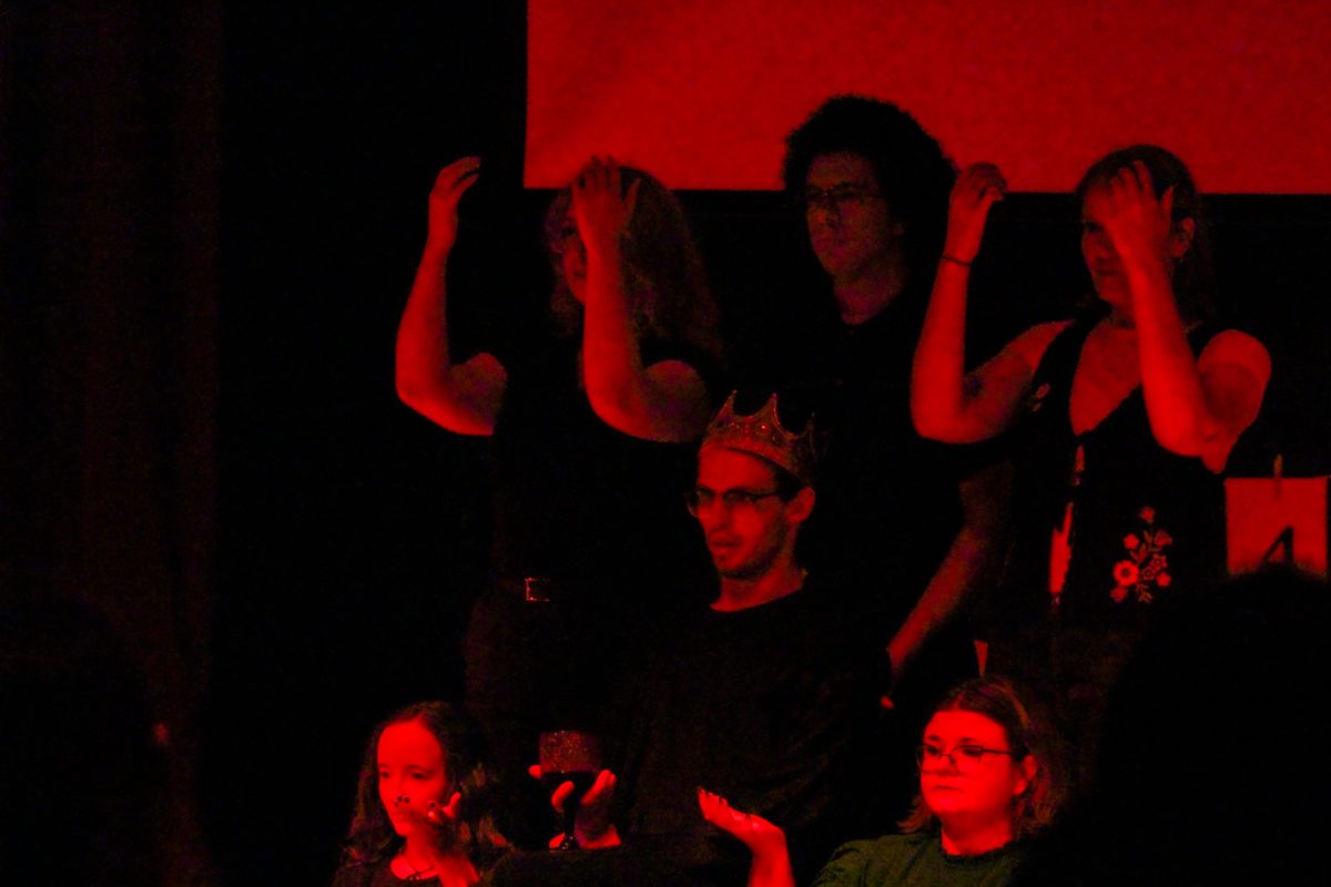Members of the cast during "The Ruler of Nothing." The show “Et Cetera: A Theatre Lab,” was written entirely by company members and led by audience direction. 