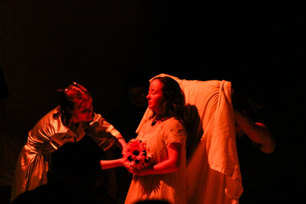 Mia Kerbs and Kinsey McDaniel during "Three Sheets to the Wind." Each of the stories performed at the show was standalone, ranging from dramatic to comedic and often involved audience participation.