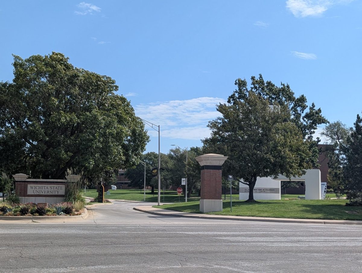 The Memorial Drive entrance to campus on Oct. 1, 2025. Memorial '70 honors 31 people including 14 WSU football players killed in a plane crash. 