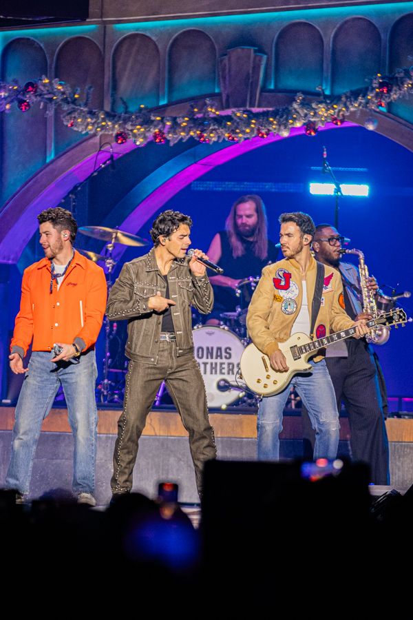 The Jonas Brothers perform together on Dec. 3. The performance was opened by their younger brother Franklin Jonas.