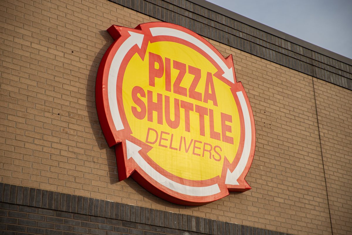 The storefront of the new Pizza Shuttle location in Braeburn Square. The new location opened Feb. 2, 2026. 