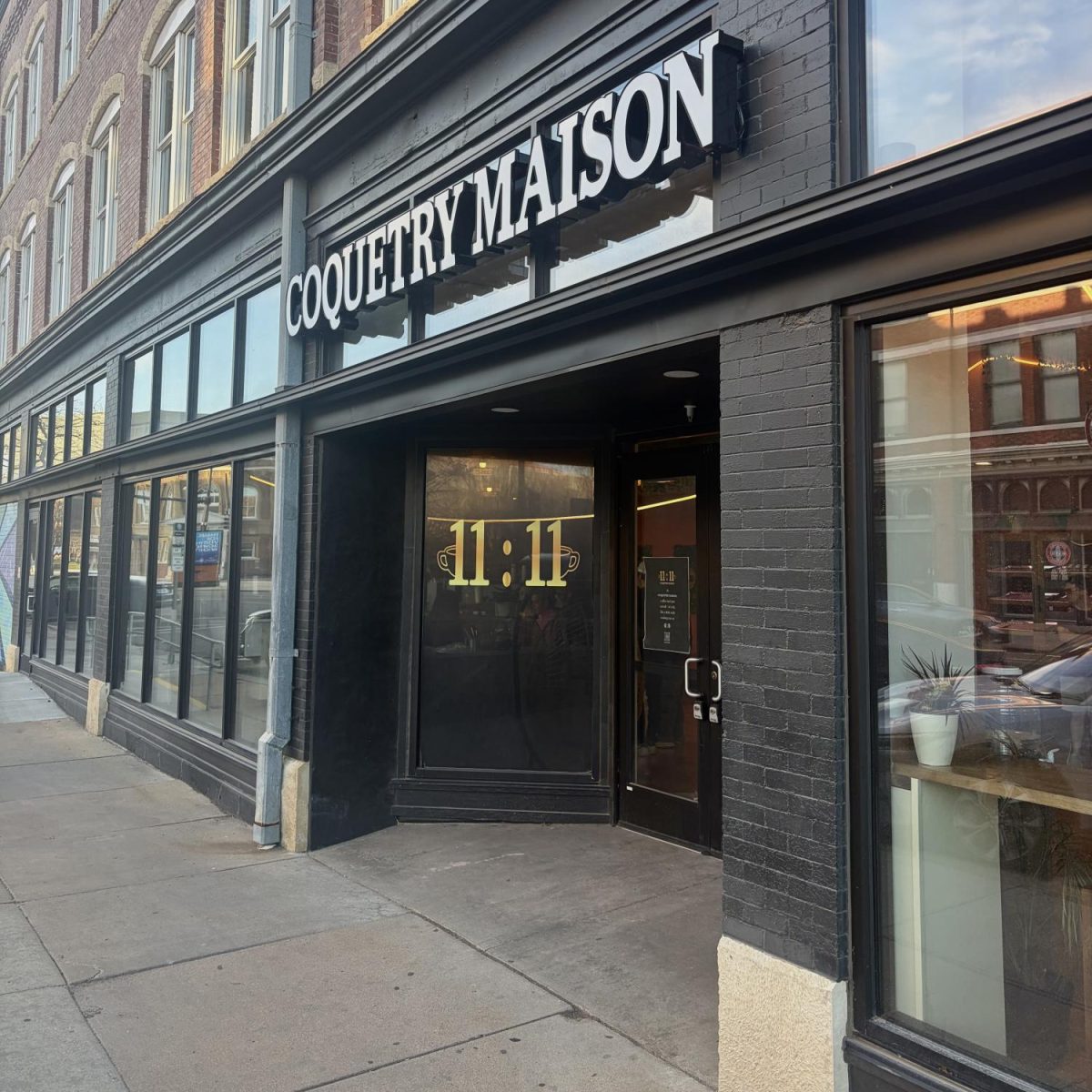 Coquetry Maison's storefront. The coffee shop is located on Douglas in downtown Wichita. 