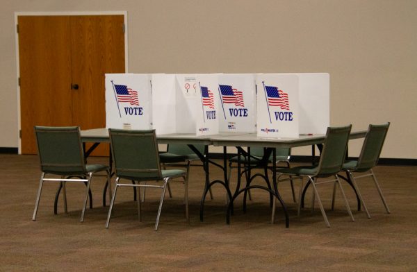 Voting stations for the Nov. 4, 2025 city and school elections sit at the WSU Metroplex. (File photo)