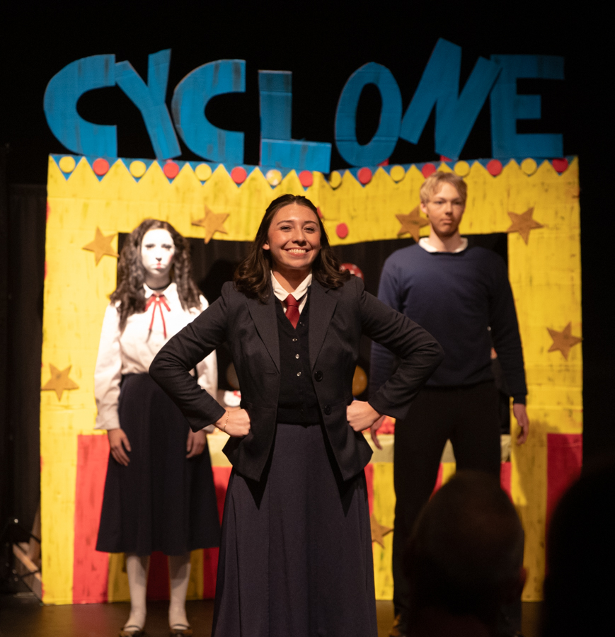 Sophia Fruits smiles with her hands on hier hips. "Ride the Cyclone" sold out all three nights it was performed.
