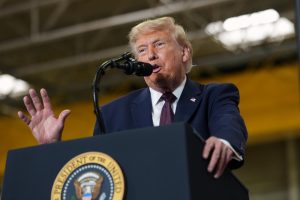 President Donald Trump speaks at a Mack Trucks facility, Tuesday, June 23, 2026, in Macungie, Pa. (AP Photo/Julia Demaree Nikhinson)